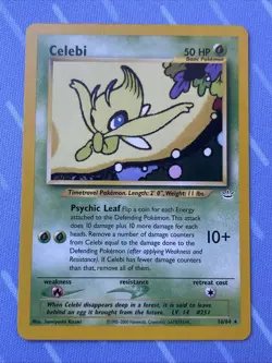 Celebi 16/64 Neo Revelation Unlimited Non-Holo Rare VINTAGE Pokemon 2000 - Image 2