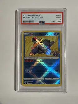 Radiant Blastoise 018/078 Pokemon GO Holo PSA 9 - Image 1