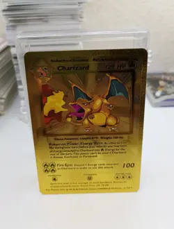 Pokemon Charizard 120HP Gold Foil Fan Art Card 4/102 - Image 1