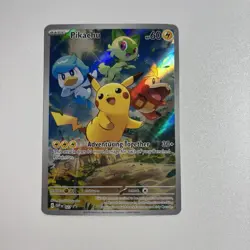 Pokemon Pikachu 027 Adventuring Together Promo Holo Full Art Sv Scarlet Violet - Image 1
