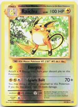 Pokemon TCG Raichu XY - Evolutions Holo Rare 36/108 Reverse Holo - Image 1