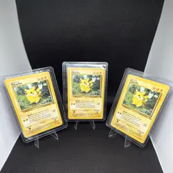 Pokemon TCG Pikachu Jungle Set 3 Cards 1999 English Regular Vintage - Image 1