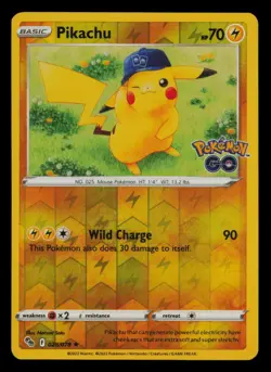 Pikachu 028/078 Holo Rare Pokemon GO Pokemon Reverse Holo Near Mint - Image 1