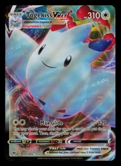 Togekiss VMAX 141/185 Holo VMAX Rare Vivid Voltage Pokemon Near Mint - Image 1