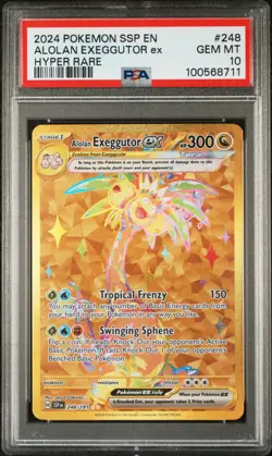 PSA 10 GEM Mint Alolan Exeggutor ex 248/191 Gold Hyper Rare - Pokemon SV08 SSP - Image 1