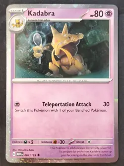 Kadabra 064/165 (Cosmos Holo) Sv: 151 Holo Promo, Pokemon 2023 •LP/NM - Image 1
