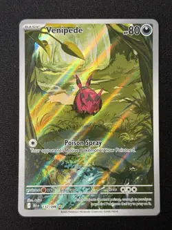 Venipede 132/086 SV: Black Bolt Pokemon TCG Illustration Rare Holo IR NM - Image 1