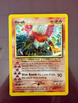 Pokemon Ho-Oh 07/64 Neo Revelation Holo Rare 2000 English HP90 Basic Masago - Image 1