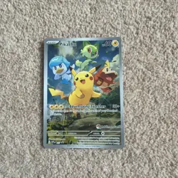 Pokemon TCG Pikachu Pokemon Center Stamped Promo Exclusive SVP 027 - Image 1