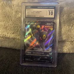 Pokemon Umbreon V Double Rare Holo VMAX Climax 100/184 Japanese CGC Gem Mint 10 - Image 1