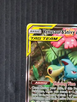 Pokemon TCG Venusaur and Snivy GX SM229 Full Art Tag Team Black Star Promo - Image 2