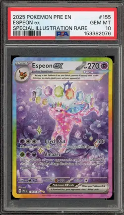 Pokemon Espeon ex Prismatic Evolutions Special Illustration Rare #155 PSA 10 - Image 1