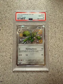 POKEMON 2024 Paldean Fates Shiny Rare SCIZOR #191 PSA 10 Gem Mint RARE - Image 1