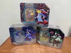 Pokemon TCG 2023 Paldea Partners Tins Set of 3 Factory Sealed Please Read - Image 1