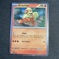 Pokemon TCG Growlithe SVP Black Star Promos SVP024 Holo Promo Cosmos Holo... - Image 1