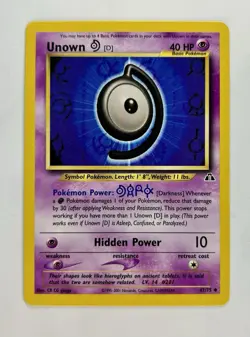 Unown [D] 2001 Pokemon Neo Revelation Unlimited Uncommon #47/75 * Near Mint - Image 1
