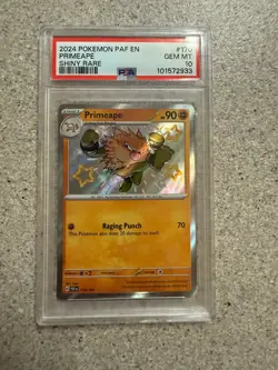 2024 Pokemon PAF En-Paldean Fates Shiny Rare #170 Primeape PSA 10 - Image 1
