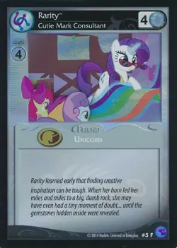 MY LITTLE PONY CCG GAME SINGLE FOIL CARD RARITY #5 F - Image 1