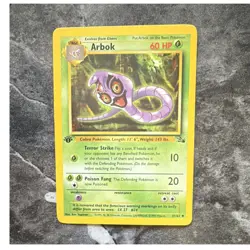 Pokemon Arbok 31/62 Fossil 1st Edition Stage 1 60 HP Uncommon Regular WOTC 1999 - Image 1