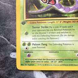 Pokemon Arbok 31/62 Fossil 1st Edition Stage 1 60 HP Uncommon Regular WOTC 1999 - Image 5