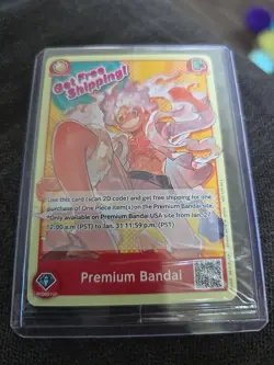 ONE PIECE CARD GAME MONKEY.D.LUFFY PREMIUM BANDAI CARD GAMES FEST 23-24 ENGLISH - Image 1