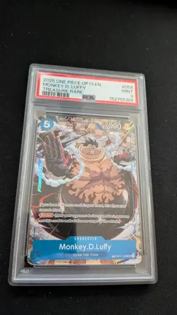 2025 One Piece OP13 En Monkey D Luffy Treasure Rare #058 PSA 9 - Image 1