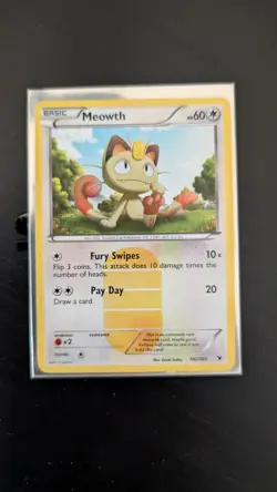 Meowth 102/101 Noble Victories Holo Authentic ( Heavily Played ) Pokemon Card - Image 1