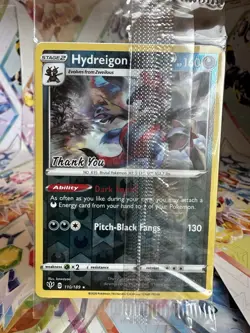 Hydreigon 110/189 (Thank You) Stamp Pokemon Darkness Ablaze Reverse Holo Card - Image 1