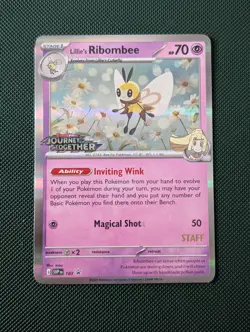 Lillie's Ribombee STAFF SVP 183 Journey Together Pokemon Card Promo Pre Release - Image 1