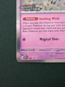 Lillie's Ribombee STAFF SVP 183 Journey Together Pokemon Card Promo Pre Release - Image 4