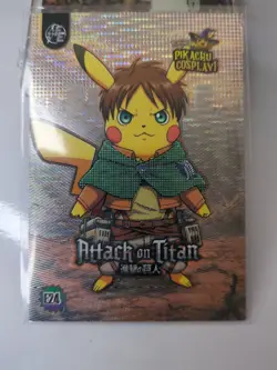 Attack On Titan #E24 - Silver Holo Box Hit - Pikachu Cosplay Pokemon - Image 1