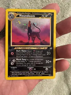 Vintage 2001 Pokemon Neo Revelation 1st Edition Houndoom Holo Rare #8/64 - Image 1
