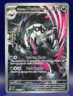 Pokemon Galarian Obstagoon - 245/217 Illustration Rare Pokemon Ascended Hero IR - Image 1