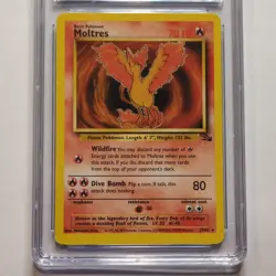 CGC 6 Moltres 27/62 Fossil WOTC Pokemon 1999 - Image 1