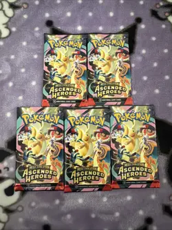 Pokemon TCG Ascended Heroes Booster Packs Lot Of 5 New/Factory Sealed - Image 3