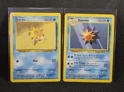 Starmie 64/102 and Staryu 65/102 Base Set 1999 Pokemon Lot Of 2 Cards - LP/MP - Image 1