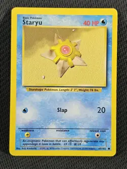 Starmie 64/102 and Staryu 65/102 Base Set 1999 Pokemon Lot Of 2 Cards - LP/MP - Image 4