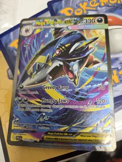 Mega Sharpedo EX 127/094 Phantom Forces Secret Rare Full Art Holo - Image 1