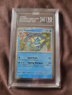 TAG 10 Vaporeon Black Star PROMO SVP 168 Pokemon TCG - Image 1
