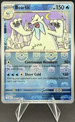 Pokemon - Beartic (Master Ball Pattern) 026/086 - SV: Black Bolt (BLK) - NM - Image 1