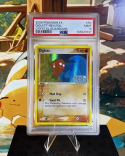 2006 POKEMON EX CRYSTAL GUARDIANS #50 DIGLETT-REVERSE FOIL PSA 9 - Image 1