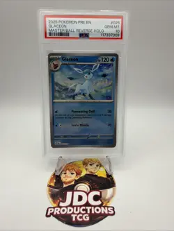 Pokemon Glaceon Master Ball Reverse Holo Prismatic #025 PSA 10 - Image 1