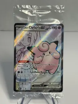 Pokemon Lillie’s Clefairy EX 195 Black Star Promo Card NM Sealed - Image 1