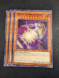 Yugioh - 3x Night Express Knight LED4-EN040 1st Common NM - Image 1