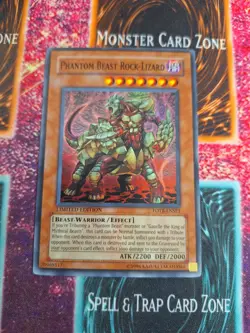 Yu-Gi-Oh! Phantom Beast Rock-Lizard FOTB-ENSE1 Super Rare Limited Near Mint b2/ - Image 1
