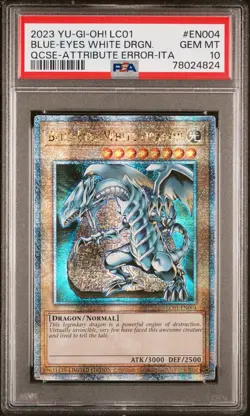 PSA10 Blue Eyes White Dragon EN004 25th Quarter Century Secret Rare Yugioh ITA - Image 1