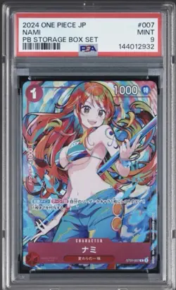 One Piece Nami Storage Box Promo PSA 9 Mint #007 Japan - Image 1