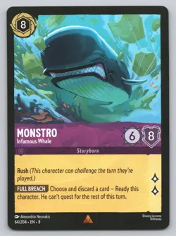 Disney Lorcana - Monstro - Infamous Whale 64 /204 - Reign of Jafar (8) - Image 1