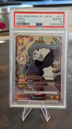 2024 Union Arena Panda 1-Star Parallel #017 Jujutsu Kaisen PSA 10 GEM MT - Image 1