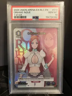 Bandai Bleach Union Arena Orihime Inoue #014 Holo Graded PSA 10 English one star - Image 1